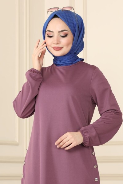 بلوز ليلكي غامق طويل 2013MRT754 