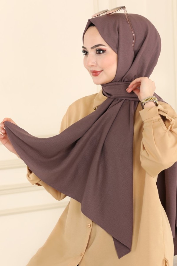 حجاب طويل أرجواني غامق EHM610 