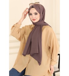 حجاب طويل أرجواني غامق EHM610 