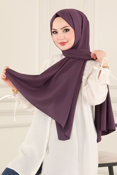 حجاب ليلكي غامق طويل PL3003 