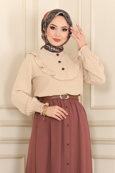 طقم قطعتين ( لوزة + تنورة) فيزيون&وردي غامق ASM4571 