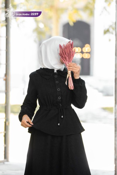 2237 فستان شمواه  أسود